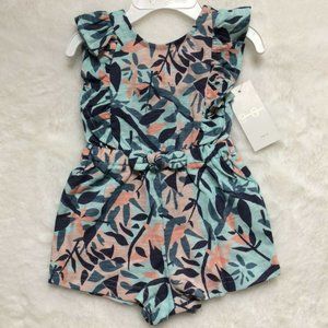 Jessica Simpson Baby Floral Ruffle Bow Romper